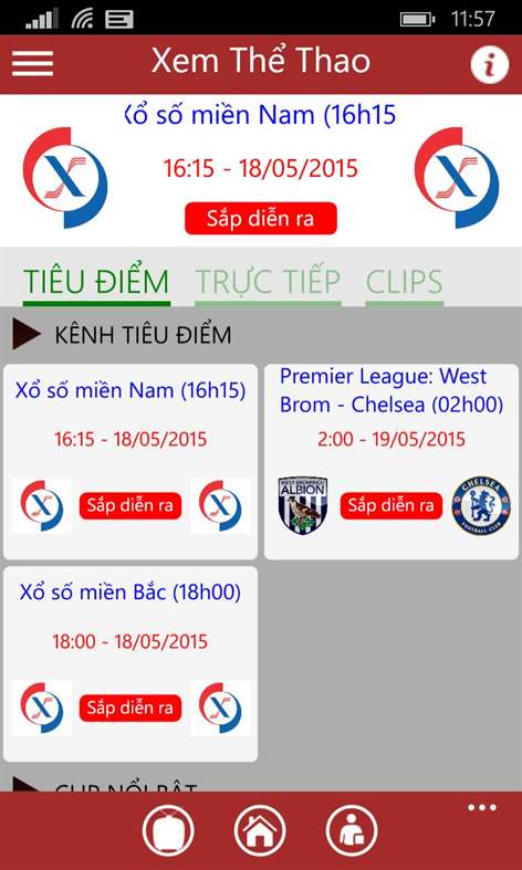 Trực tiếp bóng đá HD Screenshots 1