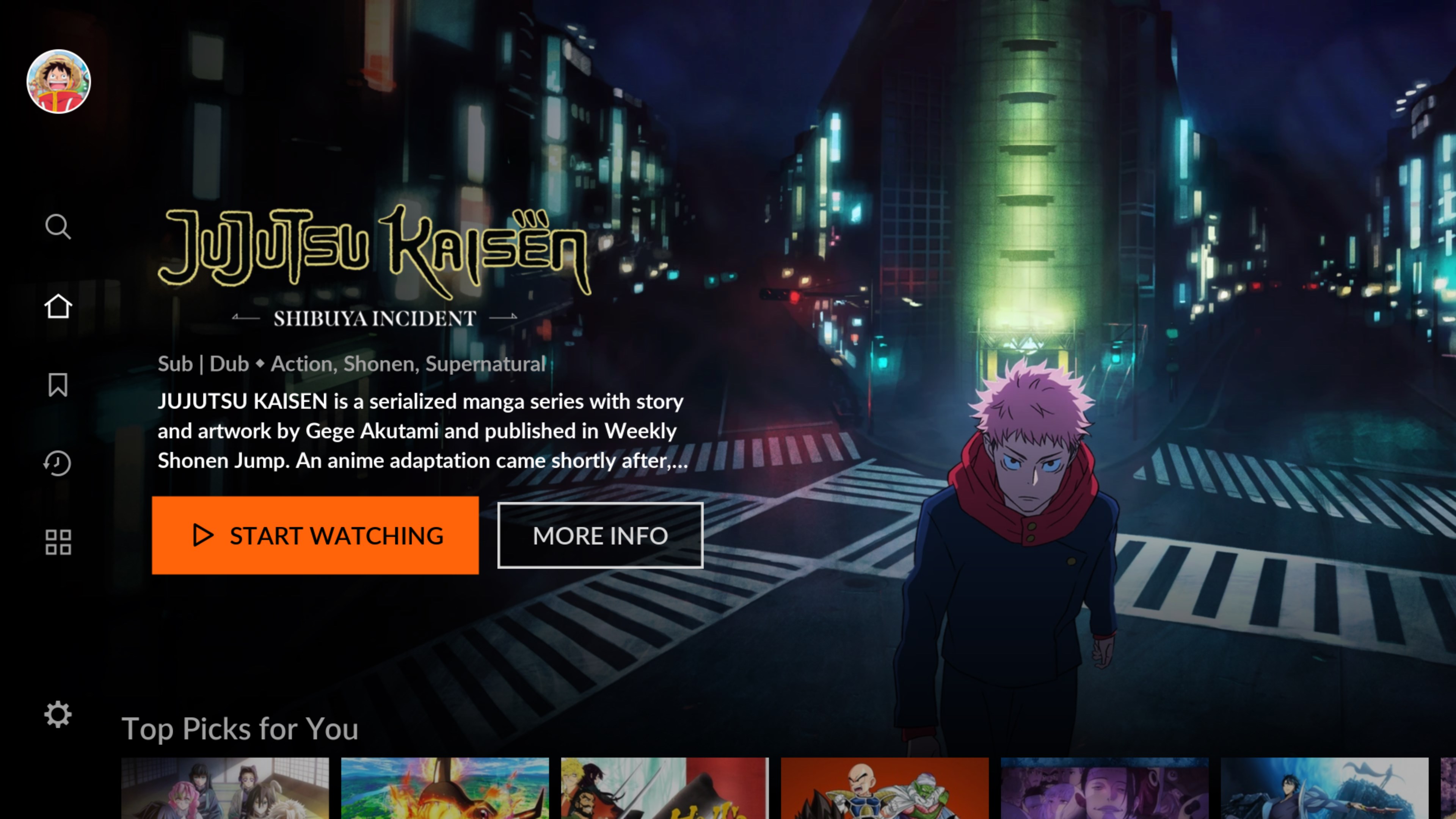 Crunchyroll screenshot