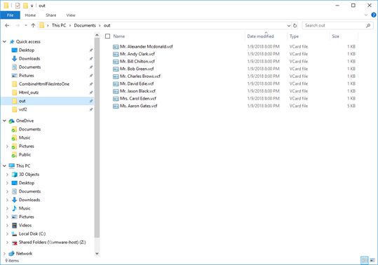Split Vcf (vCard) file screenshot 4