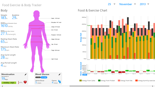Food Exercise & Body Tracker screenshot 2