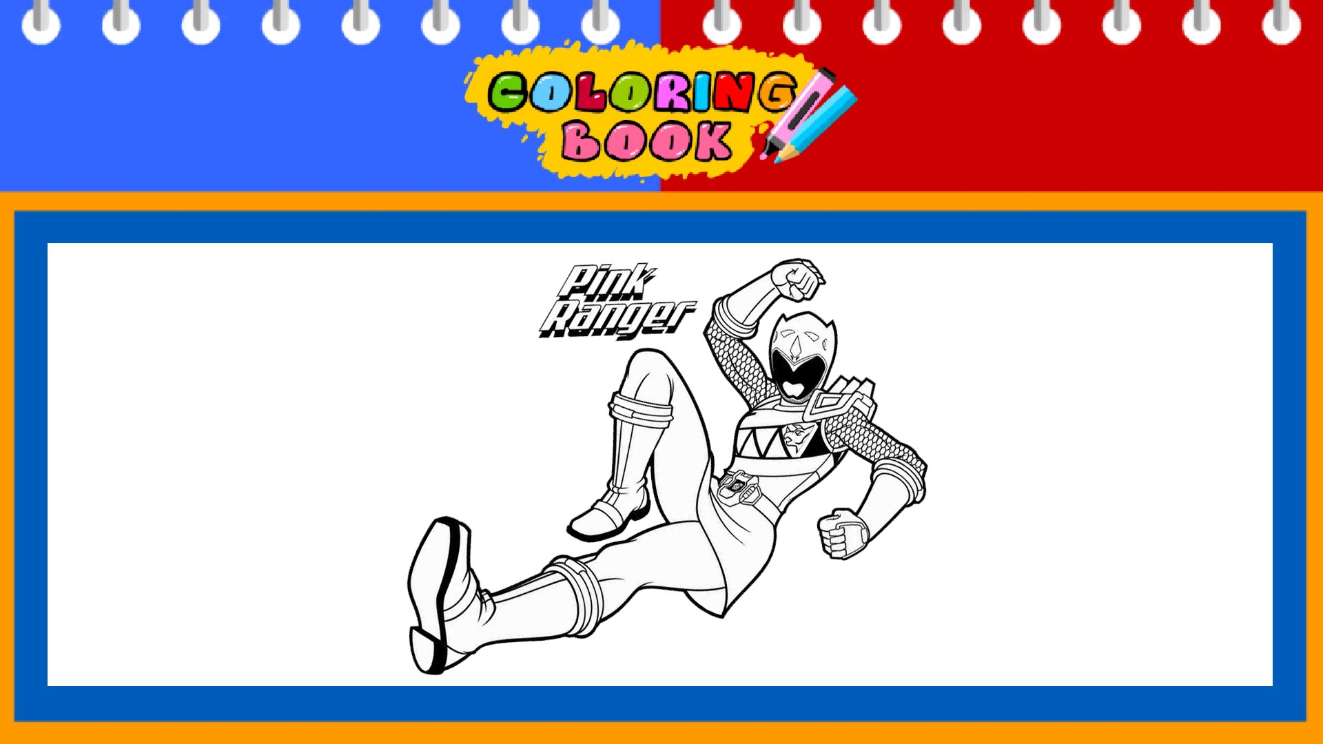 Pink Power Rangers Coloring Pages