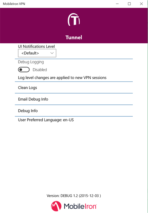 MobileIron Tunnel Screenshots 1