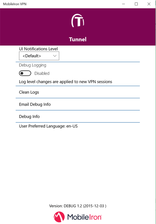 MobileIron Tunnel - PC - (Windows)