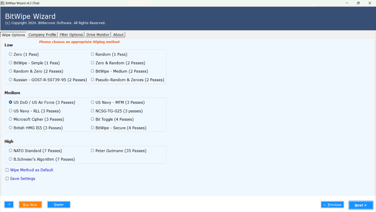 Snapshot 4 of BitRecover Disk Cleaner