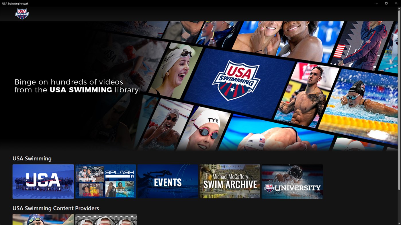 #1. USA Swimming Network (Windows) By: Connected Television Group