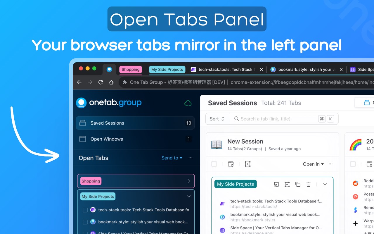 One Tab Group - Tab/Tab Group Manager