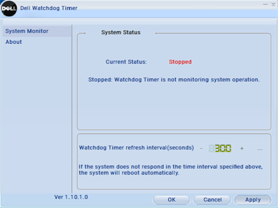 Dell Watchdog Timer screenshot 2