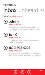 Verizon Visual Voice Mail screenshot 5