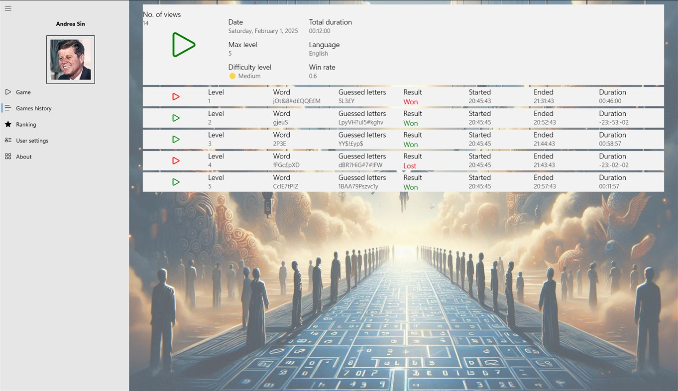 #7. Hangman AI Challenge (Windows) Bởi: MB.NET Software Solutions
