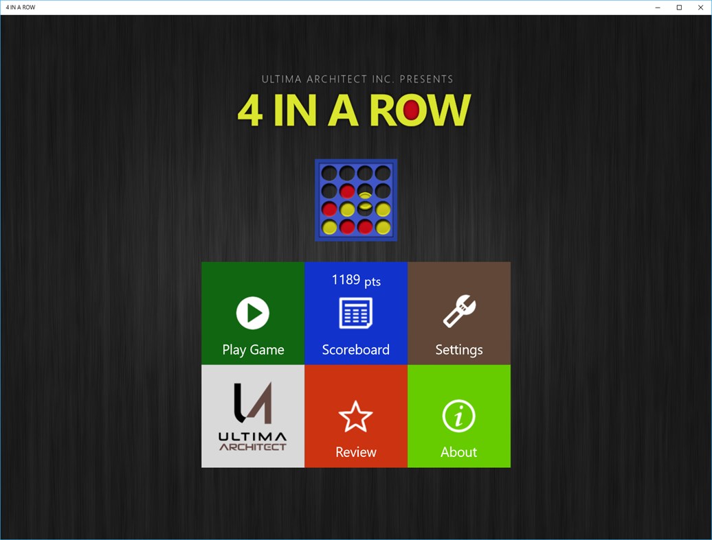 #1. Ultima 4 in a Row (Windows) Oleh: Ultima Architect Inc.