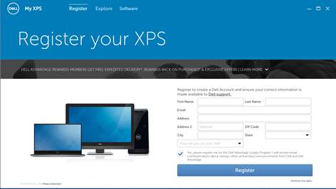 Dell Product Registration Screenshots 1