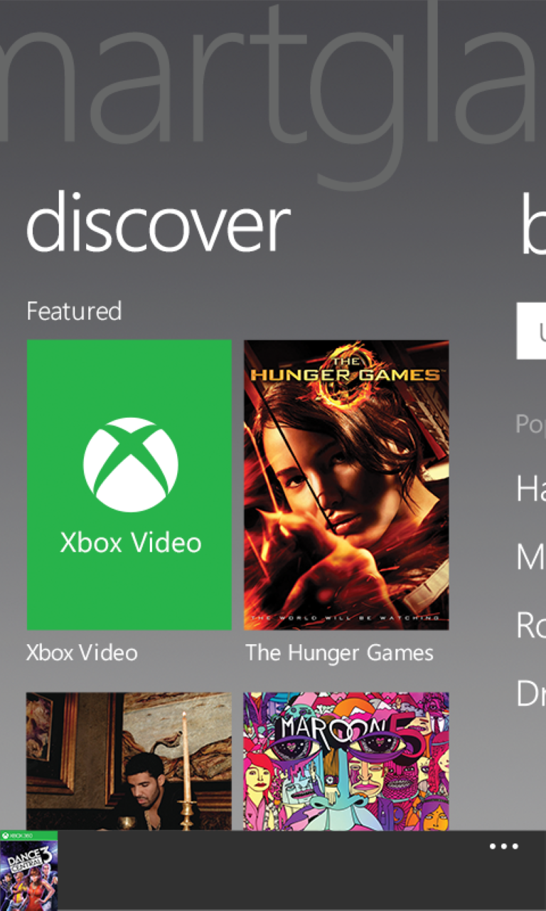 Xbox 360 SmartGlass for Windows 10 Mobile