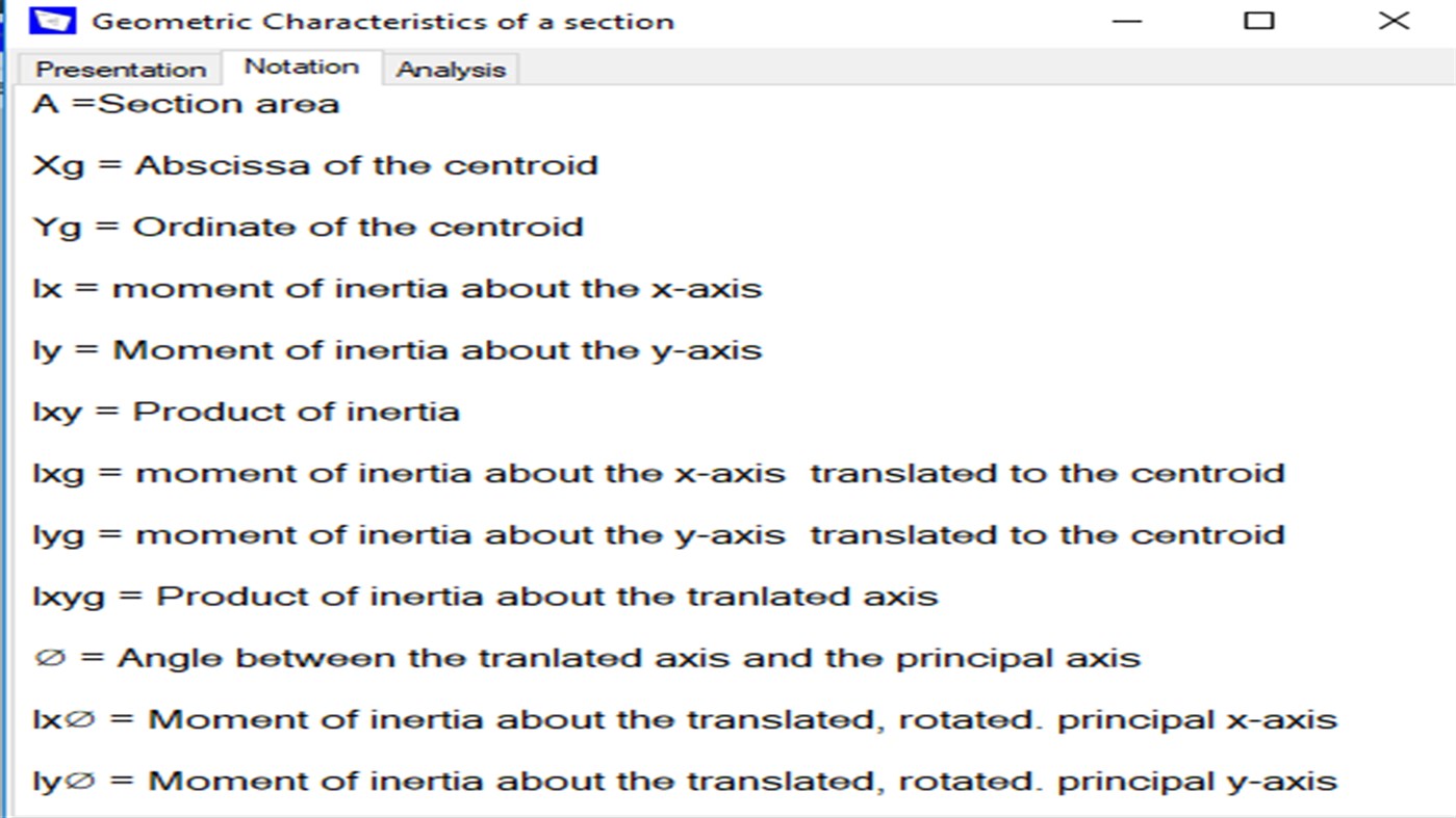#2. Geometric Characteristics of a Section (Windows) Oleh: BSAIBES Engineering