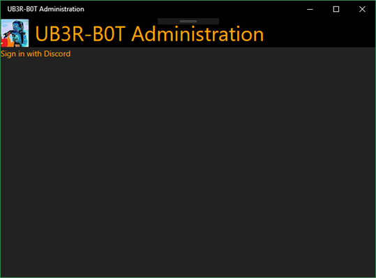 UB3R-B0T Administration screenshot 1