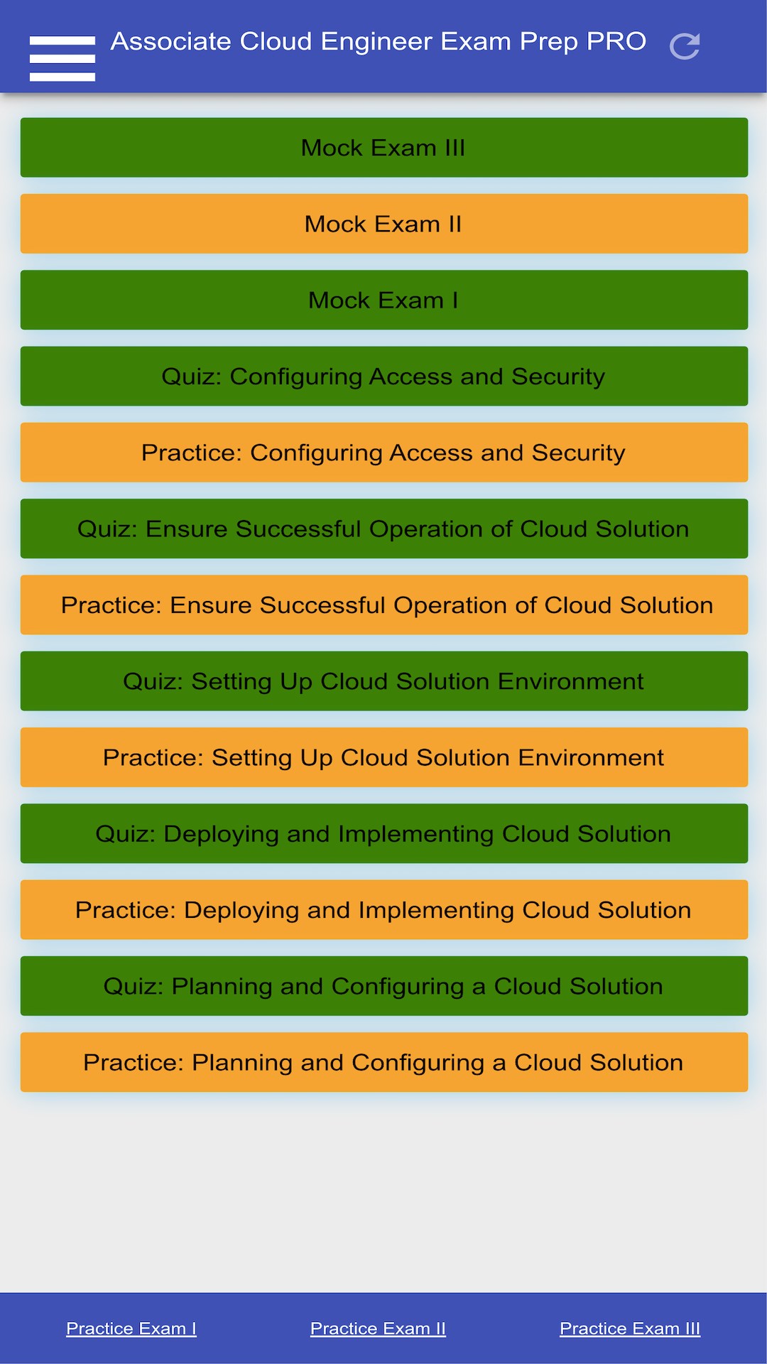 GCP Associate Cloud Engineer Exam Preparation PRO screenshot