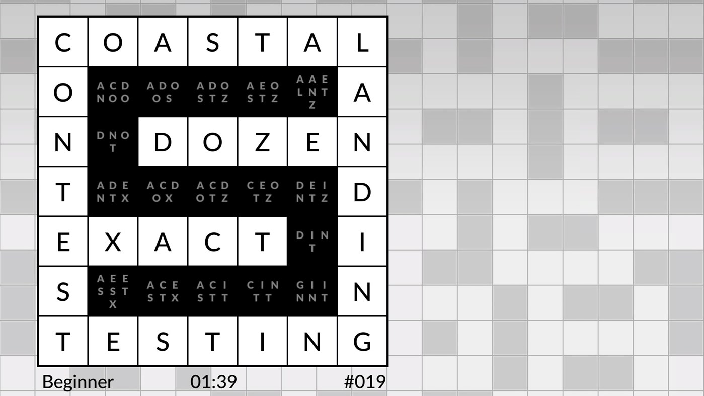 #3. Wordsweeper by POWGI (Xbox) By: Lightwood Games