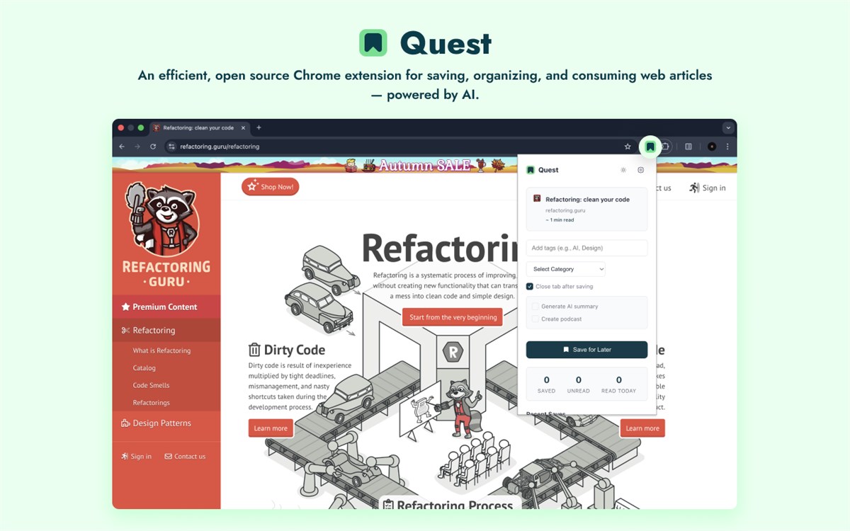 Quest - Edge add-on