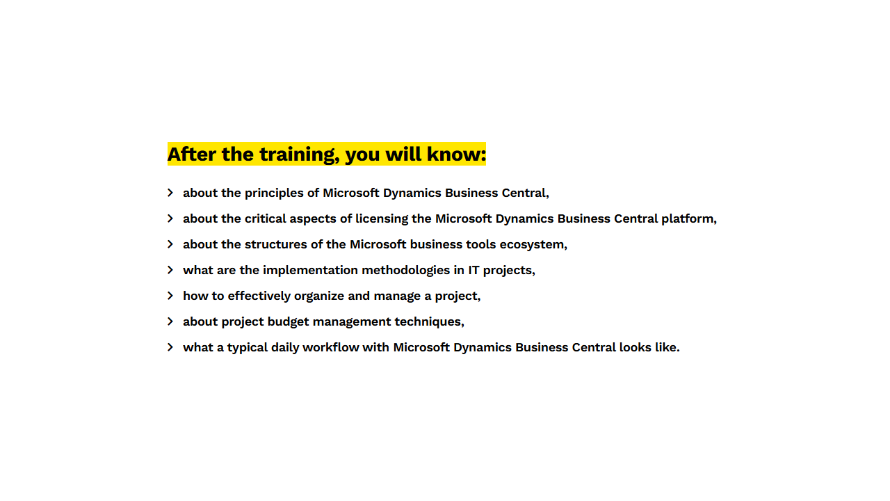 Snapshot 2 of Microsoft Dynamics 365 Business Central Learn about the system and implementation steps