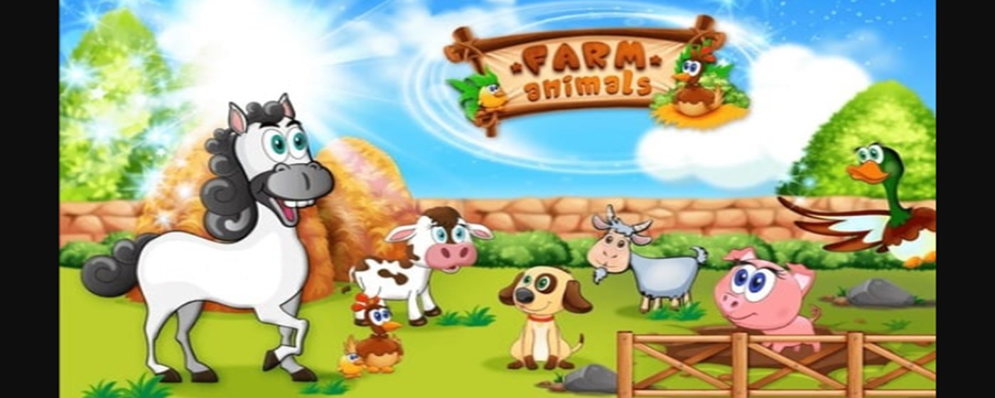 Funny Learning Farm Animals Game marquee promo image