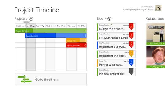 Project Timeline screenshot 1