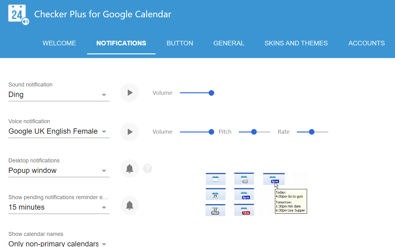 Checker Plus for Google Calendar™