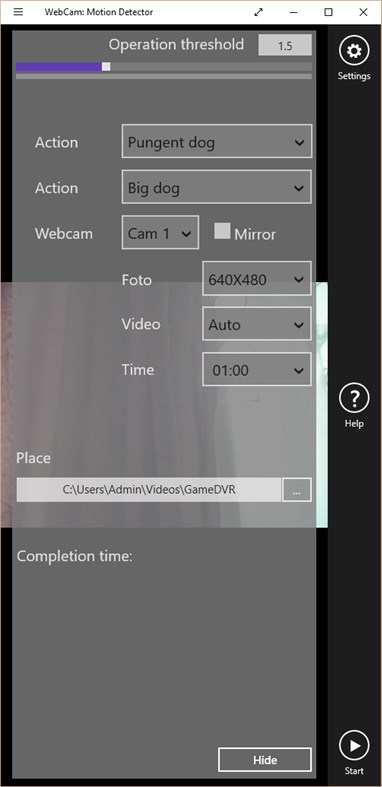 #1. WebCam: Motion Detector (Windows) Ved: DiSur