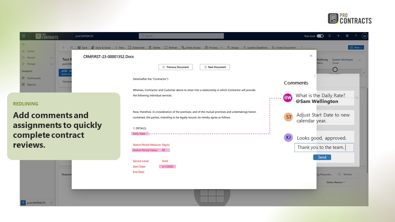 Snapshot 4 of Contract Lifecycle Management for Dynamics 365 CE