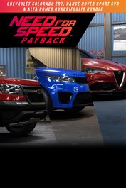 Offre Need for Speed™ Payback : Chevrolet Colorado ZR2, Range Rover Sport SVR & Alfa Romeo Quadrifoglio