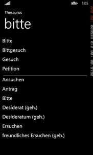 Deutsch Thesaurus screenshot 3