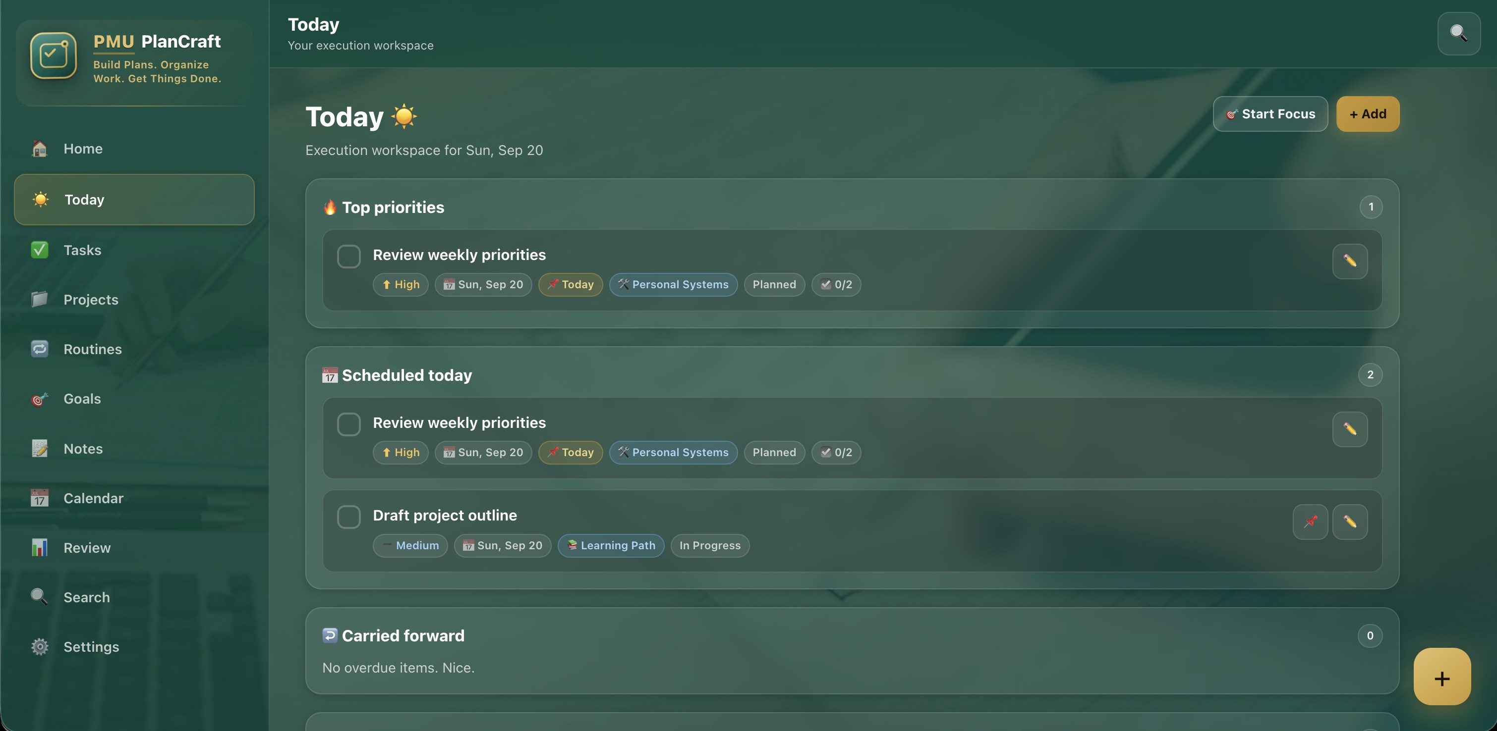 PMU App screenshot