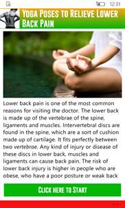 Yoga Poses to Relieve Lower Back Pain screenshot 1