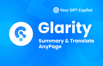 Glarity ChatGPT: Summary & Translate AnyPage small promo image