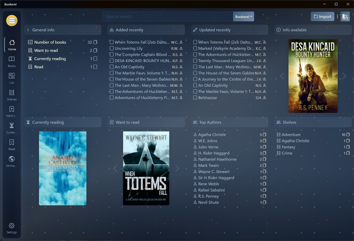 #8. Bookerei (Windows) By: Dalibor Trišić