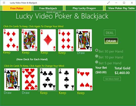 Lucky Video Poker & Blackjack screenshot 4