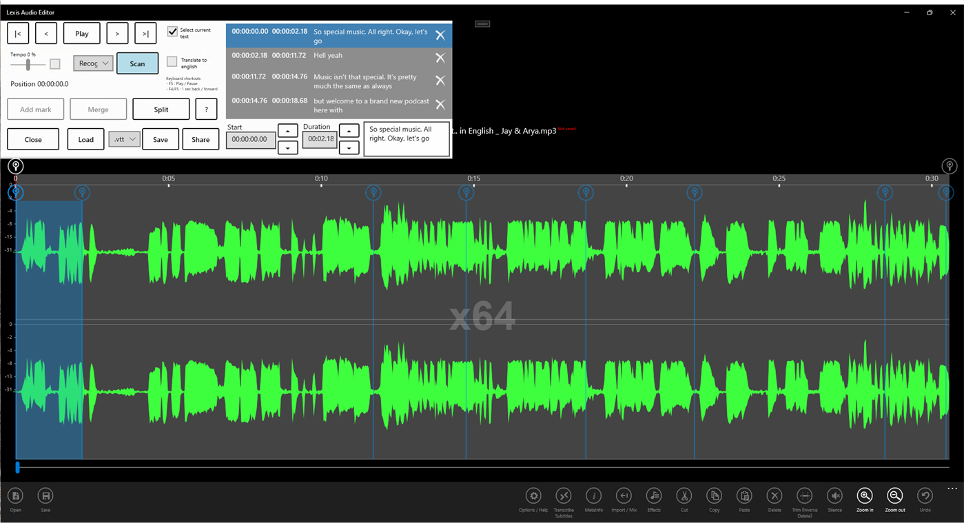 #5. Lexis Audio Editor (Windows) Podle: pamsys