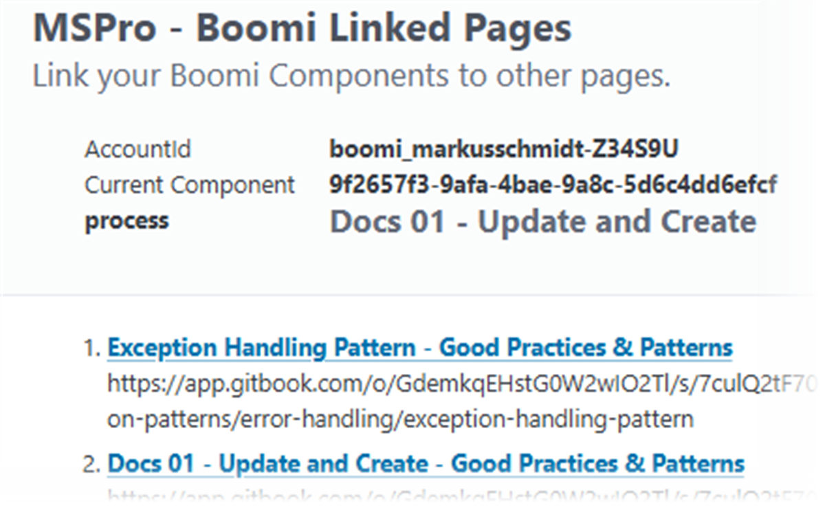 Linked-Pages for Boomi Integration