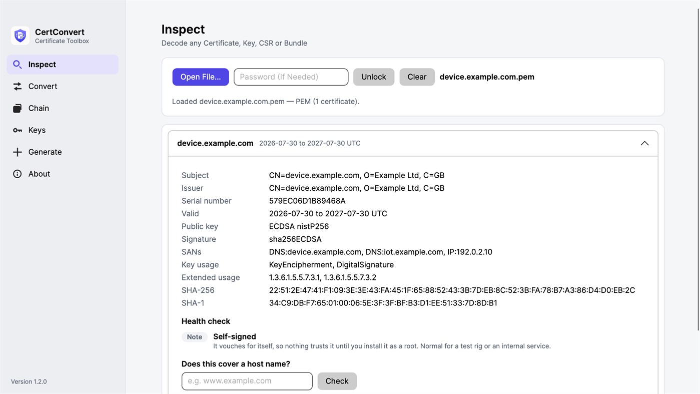#1. CertConvert (Windows) 作者: Jermaine Walkes