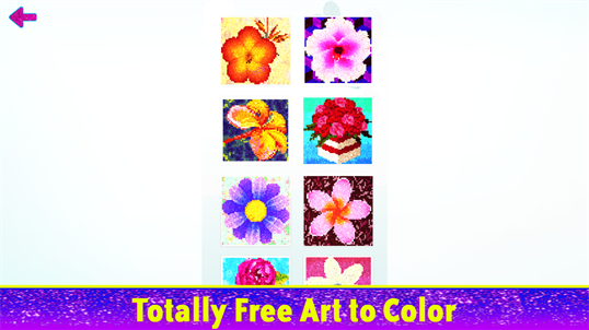 Flowers Glitter Color By Number: Pixel Art, Sandbox Coloring screenshot 1