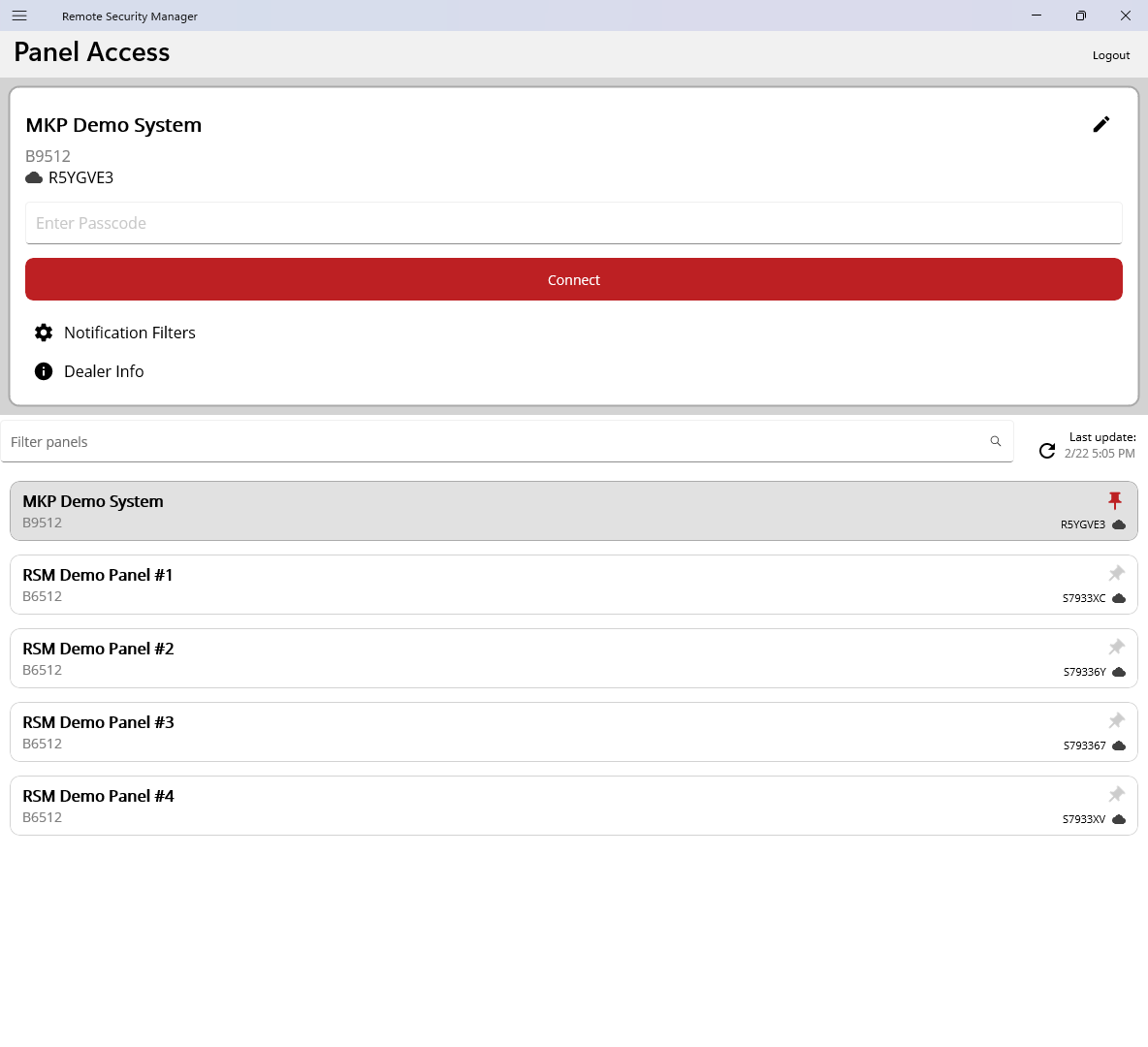 Remote Security Manager - RSM by Radionix screenshot