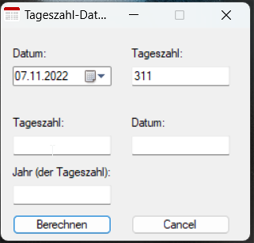 #1. Day number: Tageszahl (Windows) Bởi: UNATTACHED