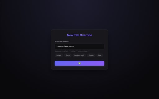 New Tab Override