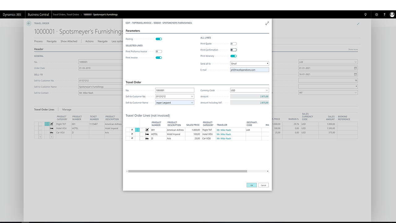 Snapshot 2 of TravelOperations Business