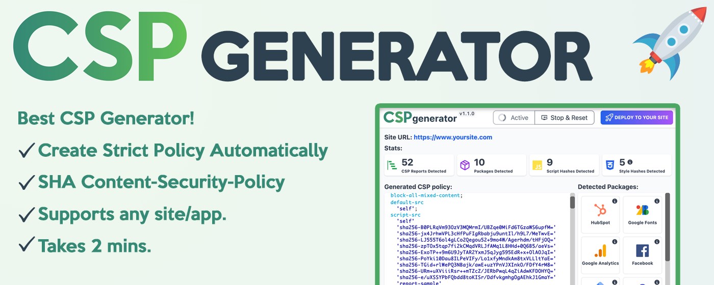 CSP Content Security Policy Generator