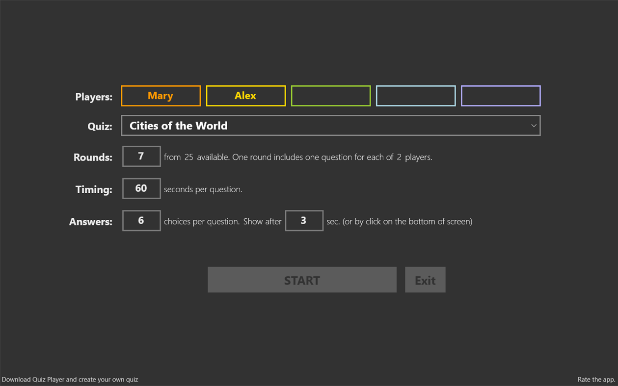 #1. Quiz Cities (Windows) By: Alex Zaikin