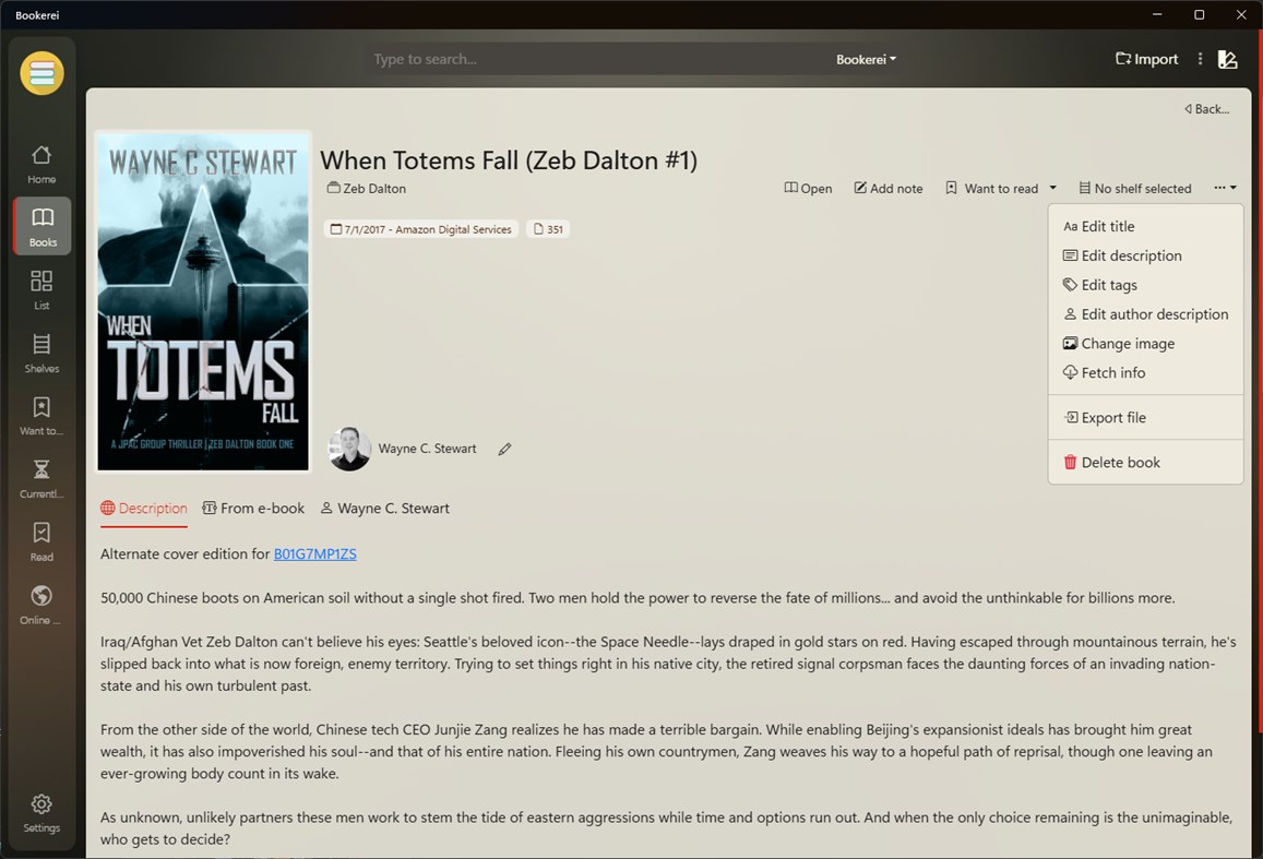 #4. Bookerei (Windows) By: Dalibor Trišić