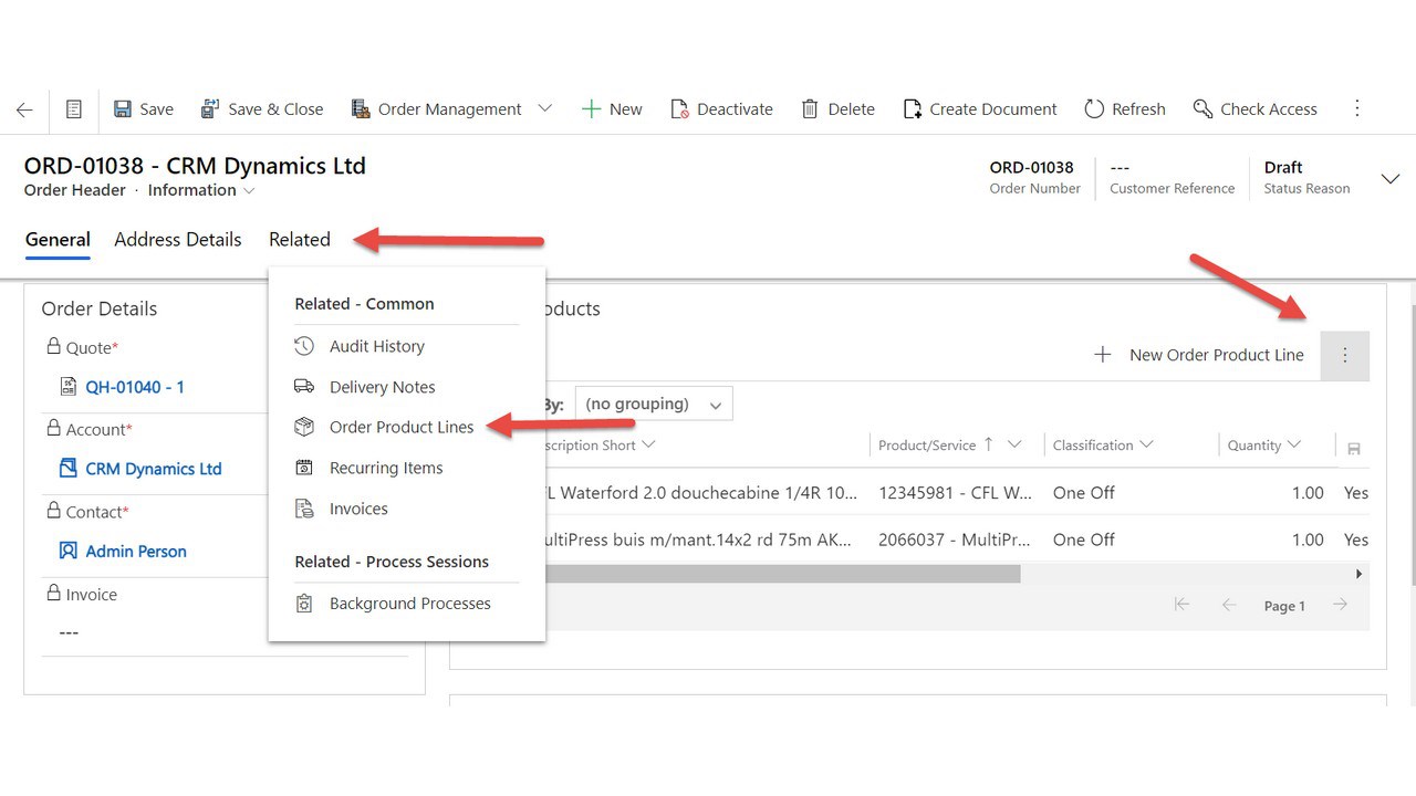 Snapshot 4 of Order Manager for D365
