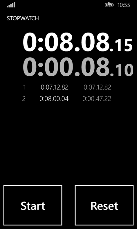 Clear Simple Stopwatch Screenshots 2