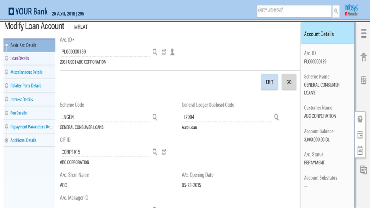 Snapshot 6 of Finacle Digital Banking Suite on Azure