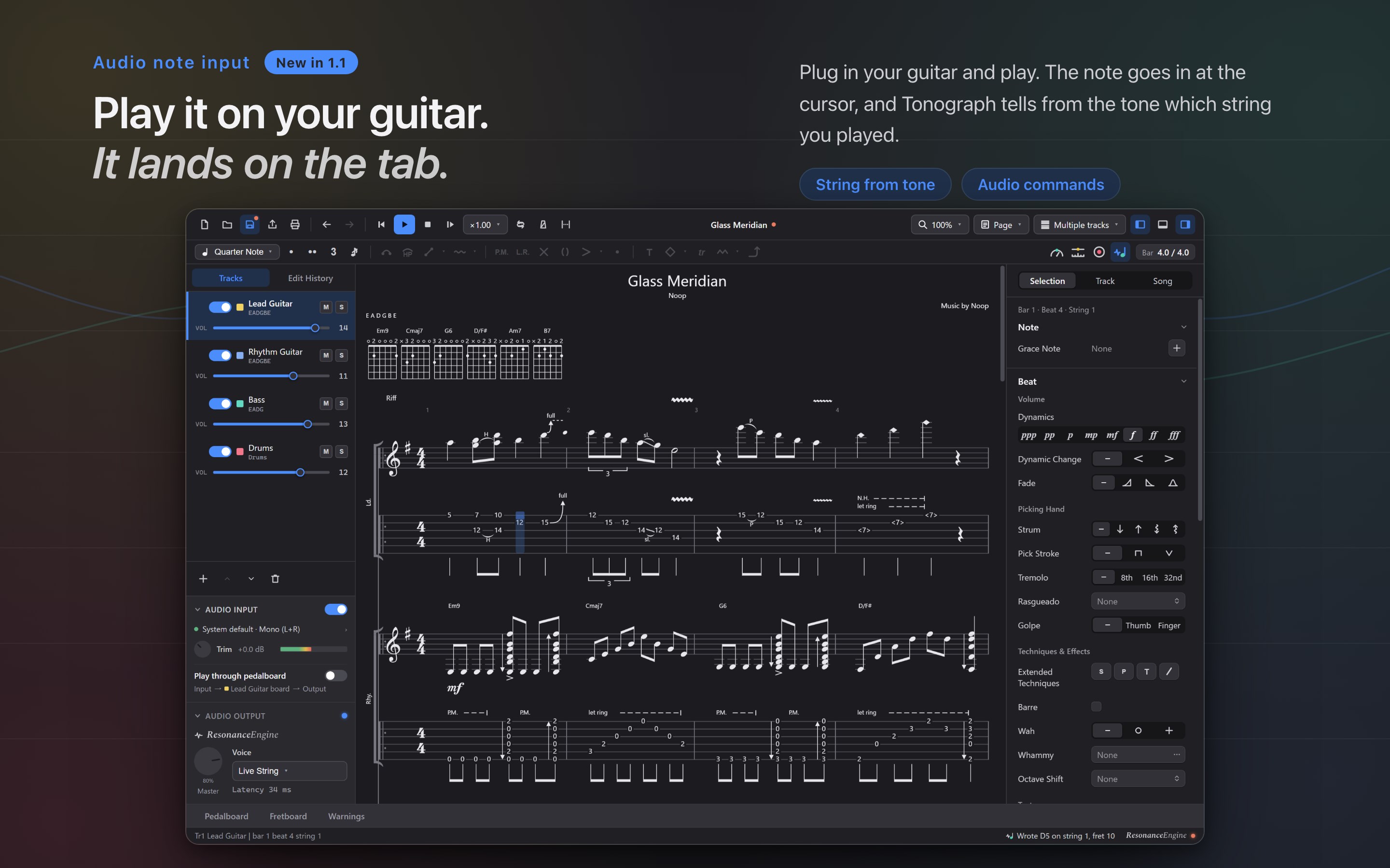 Tonograph: Guitar Tab Editor screenshot