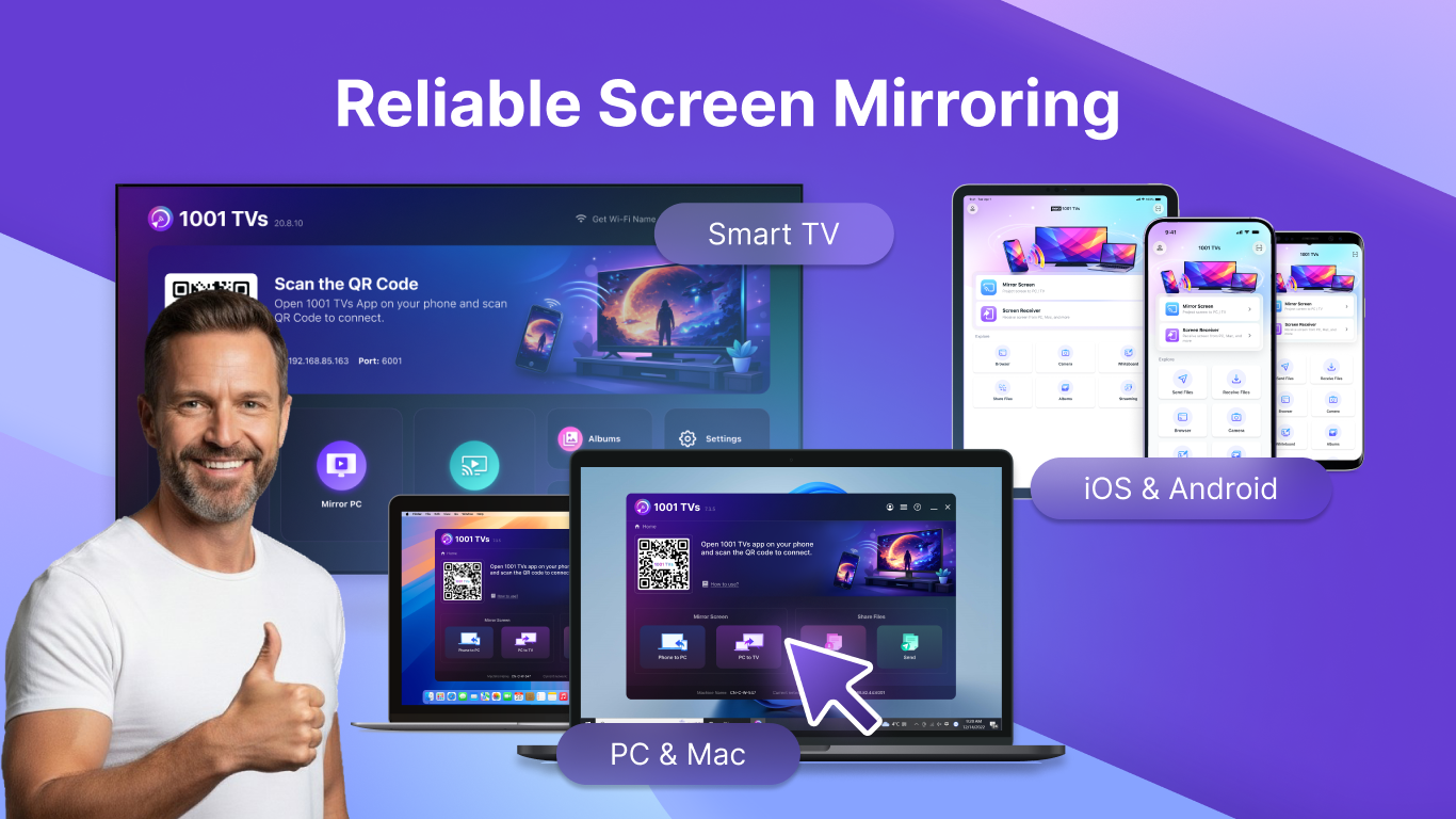 1001TVs: Screen Mirror & File Transfer screenshot
